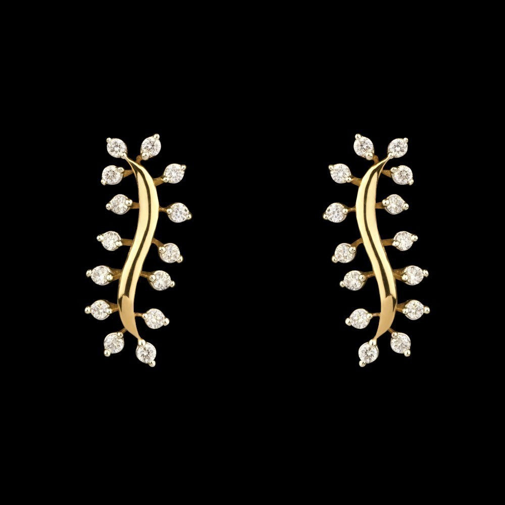 14K Yellow Gold Diamond Earrings - 0.29ct SI-GH