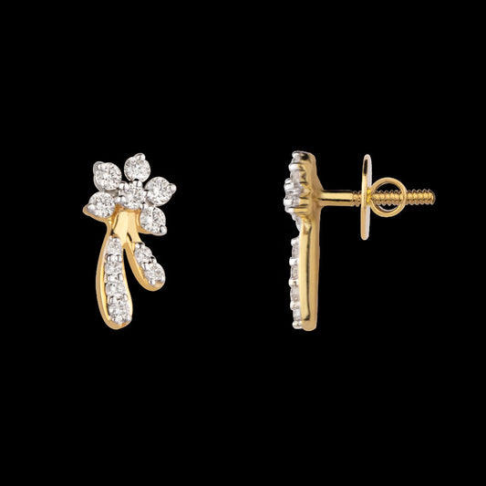14K Rose Gold Diamond Earrings - 0.26ct SI-IJ