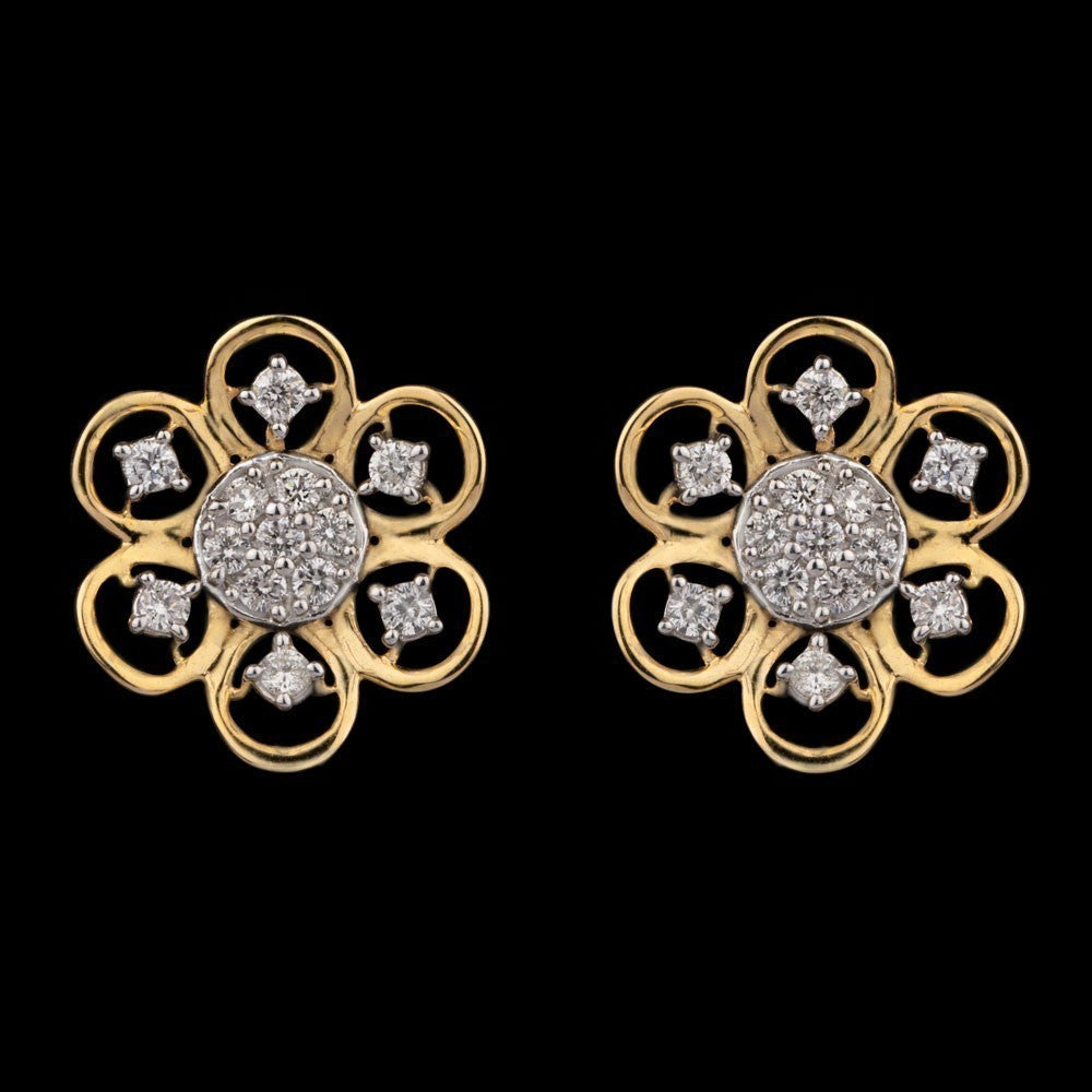 14K Yellow Gold Diamond Earrings - 0.3ct SI-GH