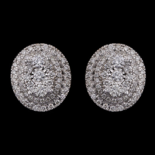 14K Yellow Gold Diamond Earrings - 0.82ct SI-GH