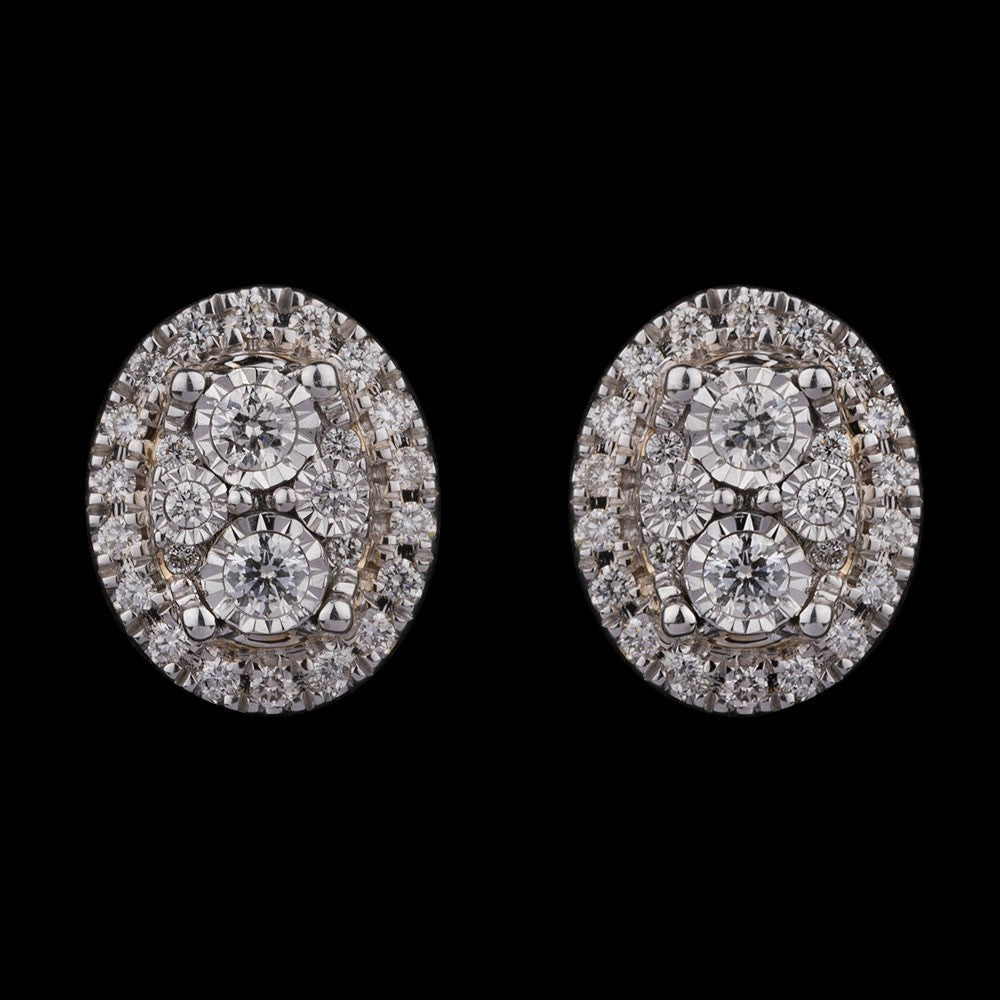 14K Yellow Gold Diamond Earrings - 0.43ct SI-GH