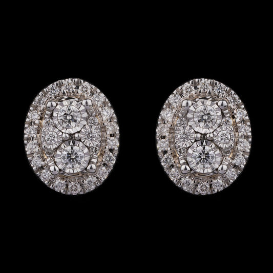 14K Yellow Gold Diamond Earrings - 0.43ct SI-GH