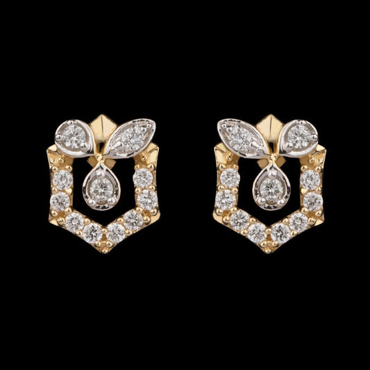 14K Yellow Gold Diamond Earrings - 0.25ct SI-GH