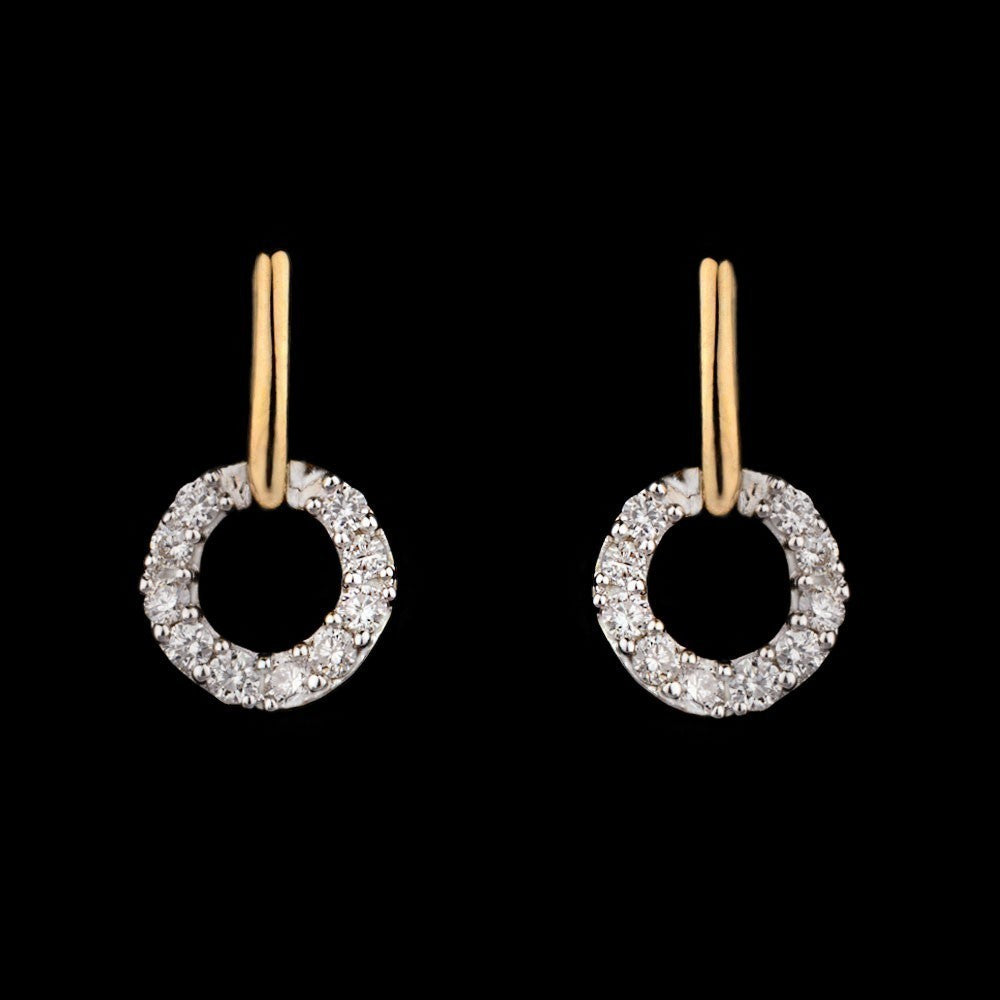 14K Yellow Gold Diamond Earrings - 0.29ct SI-GH