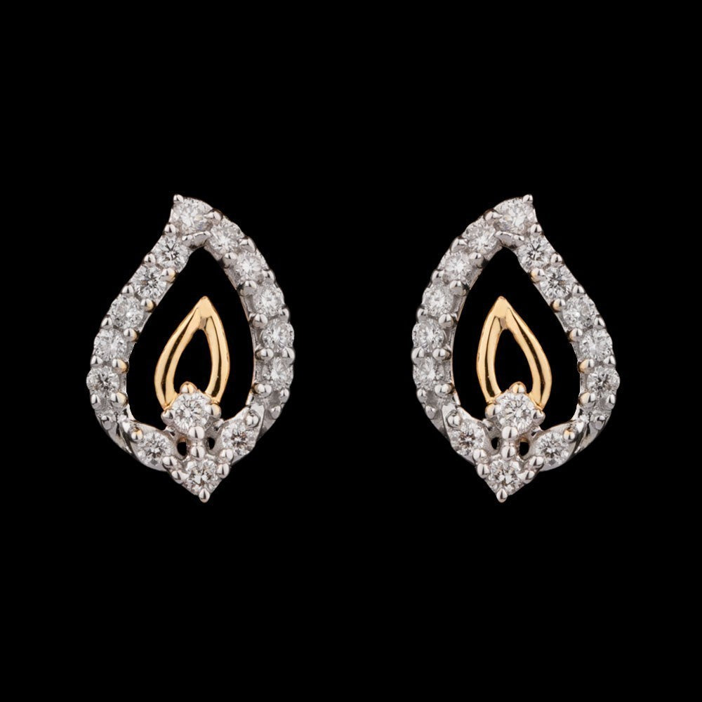 14K Yellow Gold Diamond Earrings - 0.28ct SI-GH