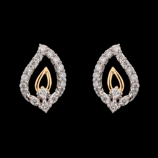 14K Yellow Gold Diamond Earrings - 0.28ct SI-GH