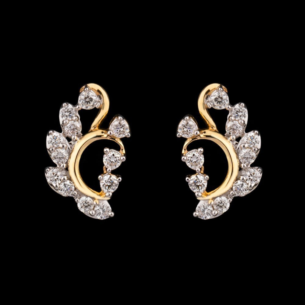 14K Yellow Gold Diamond Earrings - 0.31ct SI-GH