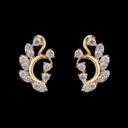 14K Yellow Gold Diamond Earrings - 0.31ct SI-GH