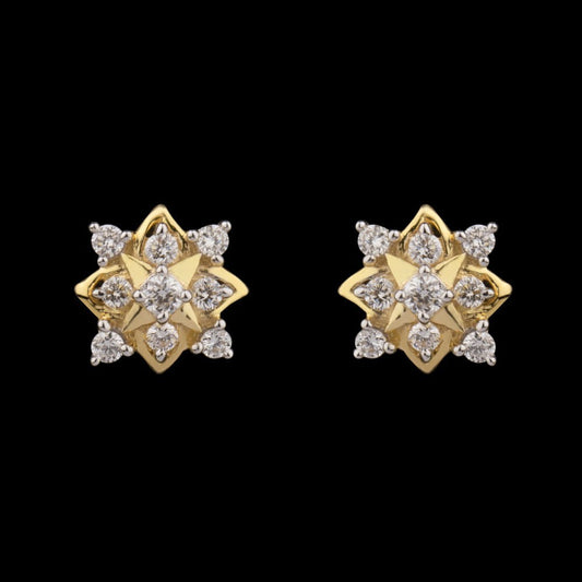 14K Yellow Gold Diamond Earrings - 0.23ct SI-GH
