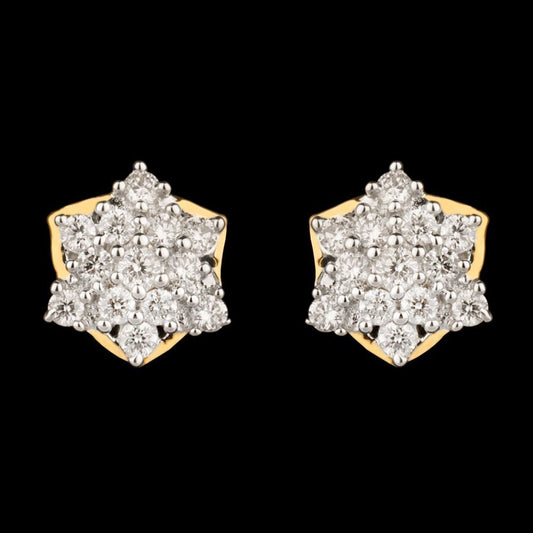 14K Yellow Gold Diamond Earrings - 0.28ct SI-GH