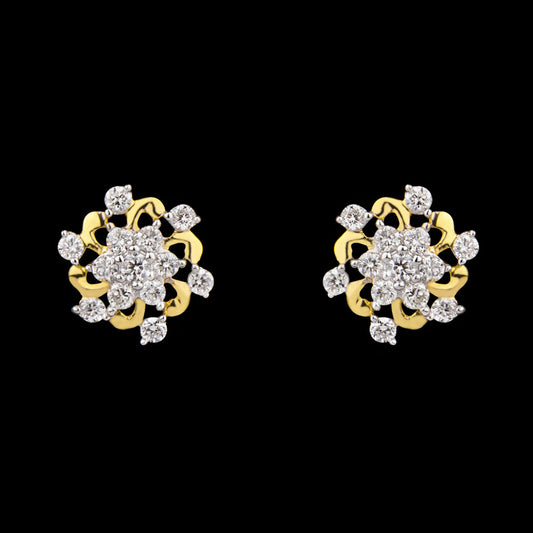 14K Yellow Gold Diamond Earrings - 0.28ct SI-GH