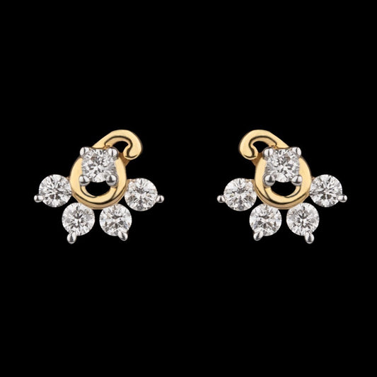 14K Yellow Gold Diamond Earrings - 0.23ct SI-GH