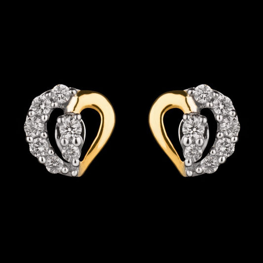 14K Yellow Gold Diamond Earrings - 0.2ct SI-GH