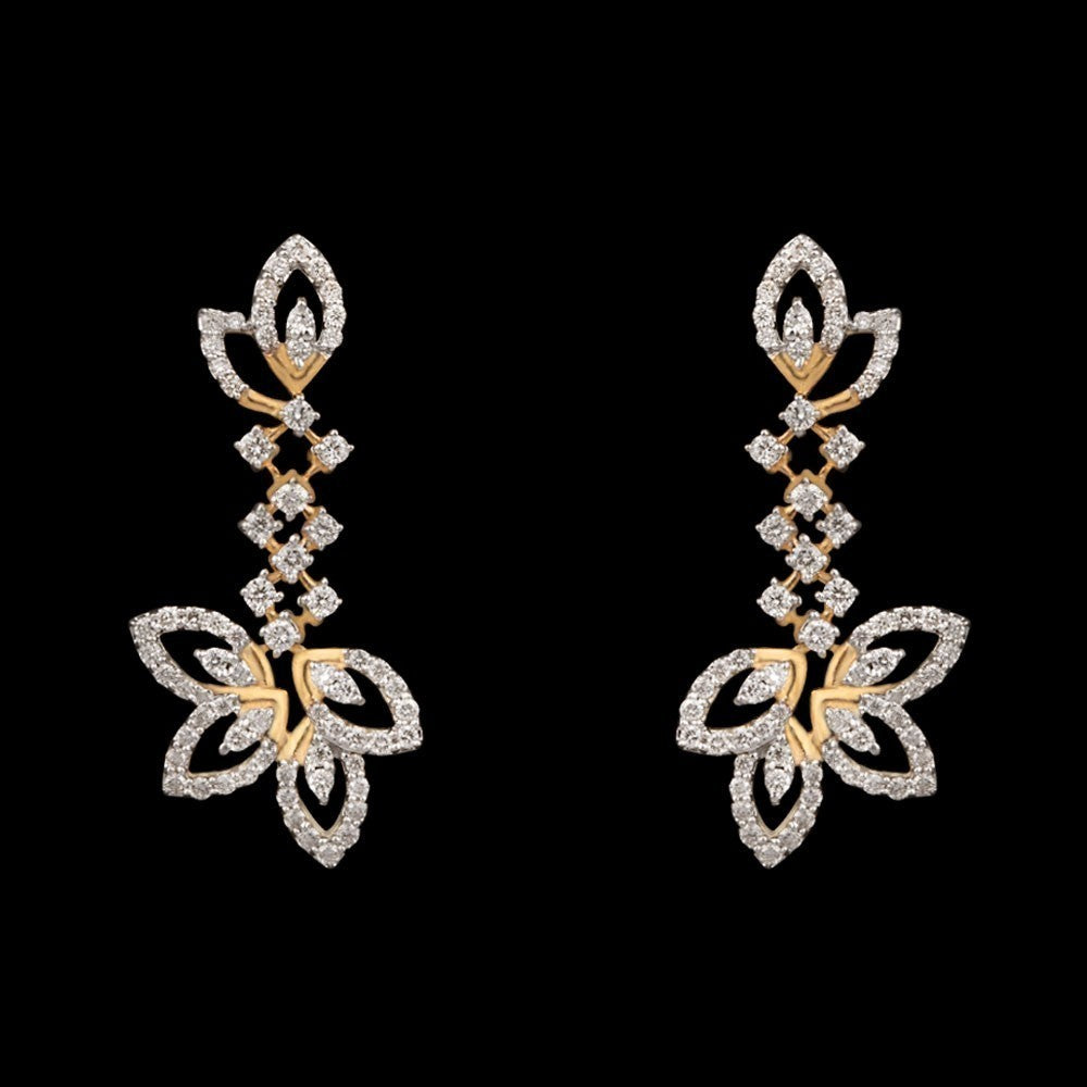 14K Yellow Gold Diamond Earrings - 1.18ct SI-IJ
