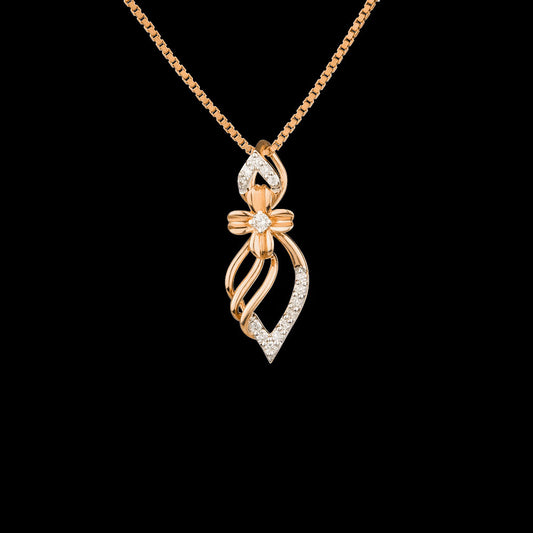 14K Yellow Gold Diamond Pendant - 0.11ct SI-GH