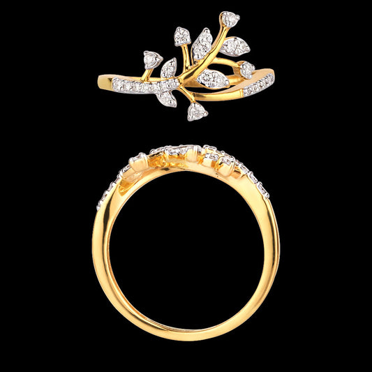 14K Yellow Gold Diamond Ring - 0.22ct VVS-VS-HI