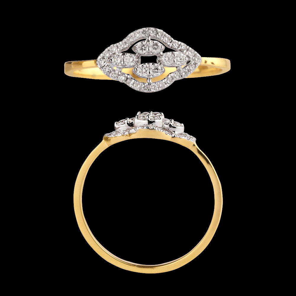 14K Yellow Gold Diamond Ring - 0.23ct VVS-VS-GH