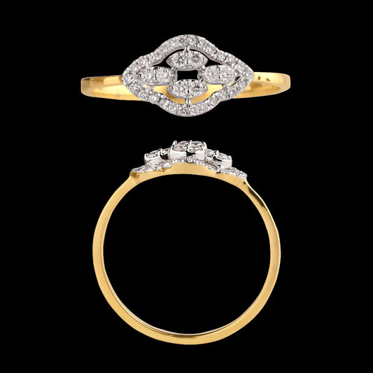 14K Yellow Gold Diamond Ring - 0.23ct VVS-VS-GH