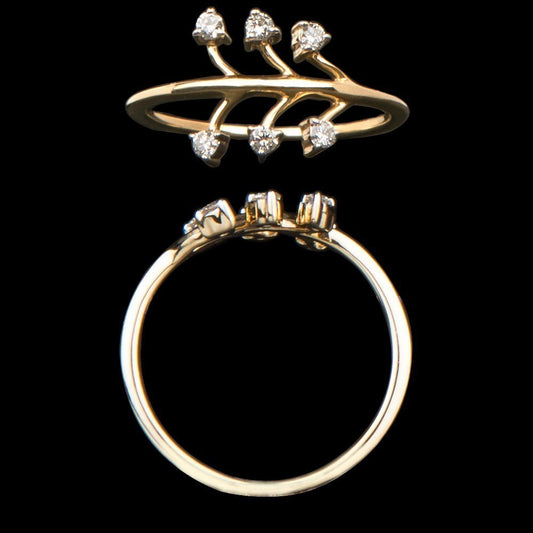 14K Yellow Gold Diamond Ring - 0.13ct SI-IJ