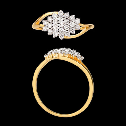 14K Yellow Gold Diamond Ring - 0.37ct VVS-VS-HI