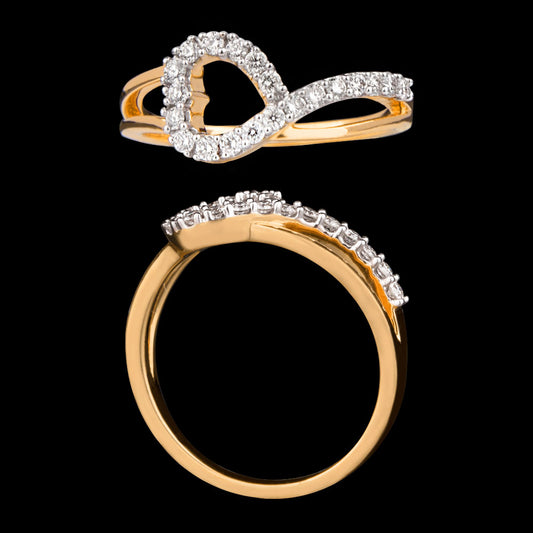 14K Yellow Gold Diamond Ring - 0.23ct SI-GH