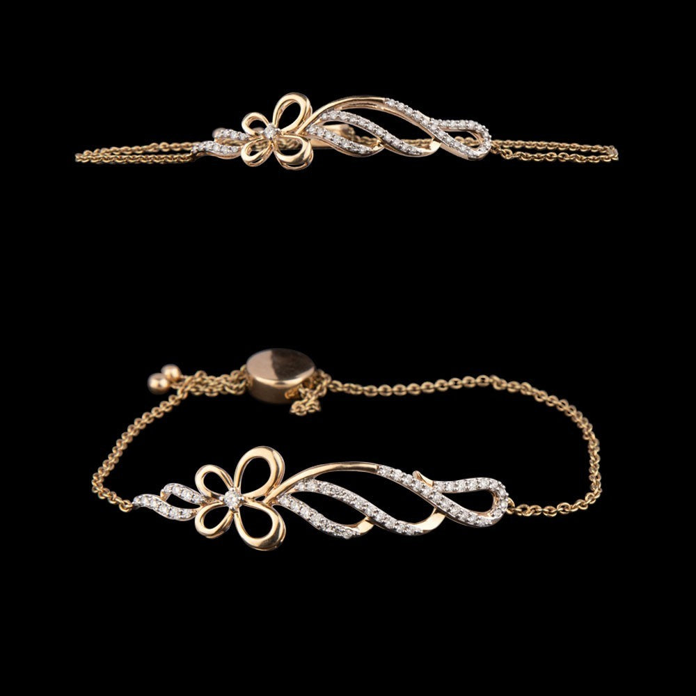 14K Yellow Gold Diamond Bracelet - 0.48ct SI-IJ