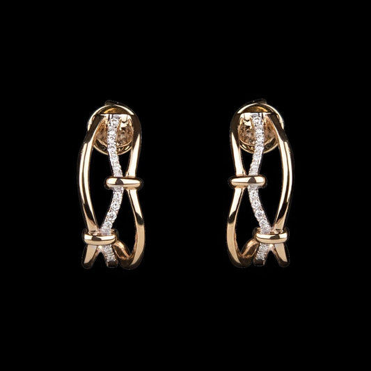 14K Rose Gold Diamond Earrings - 0.08ct SI-IJ