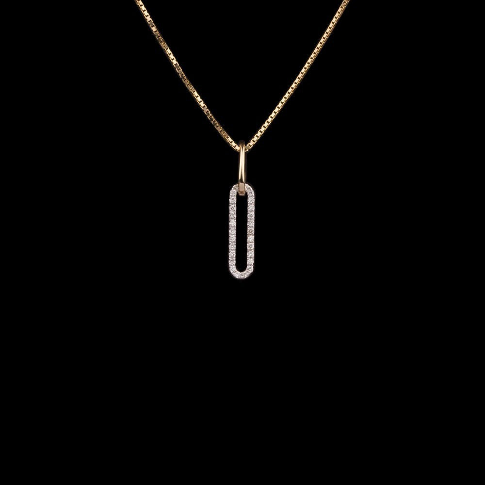 14K Yellow Gold Diamond Pendant - 0.09ct SI-IJ