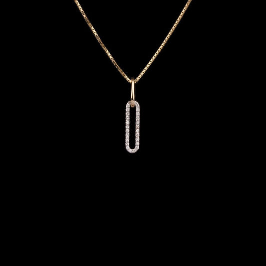 14K Yellow Gold Diamond Pendant - 0.09ct SI-IJ