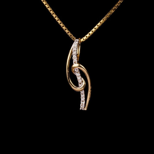 14K Yellow Gold Diamond Pendant - 0.06ct SI-IJ