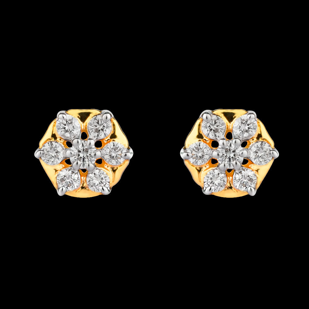 14K Rose Gold Diamond Earrings - 0.34ct SI-GH