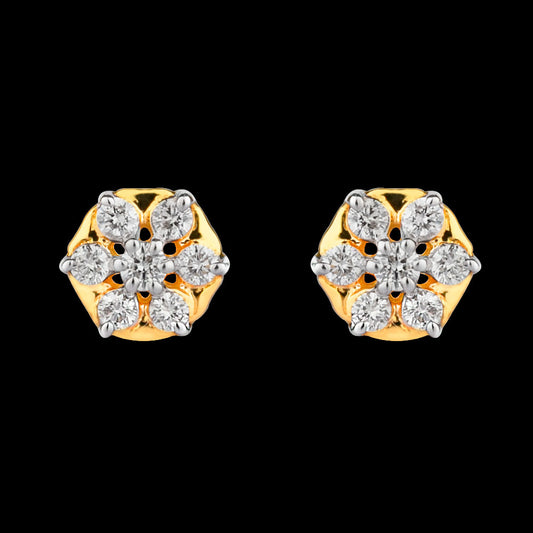 14K Rose Gold Diamond Earrings - 0.34ct SI-GH
