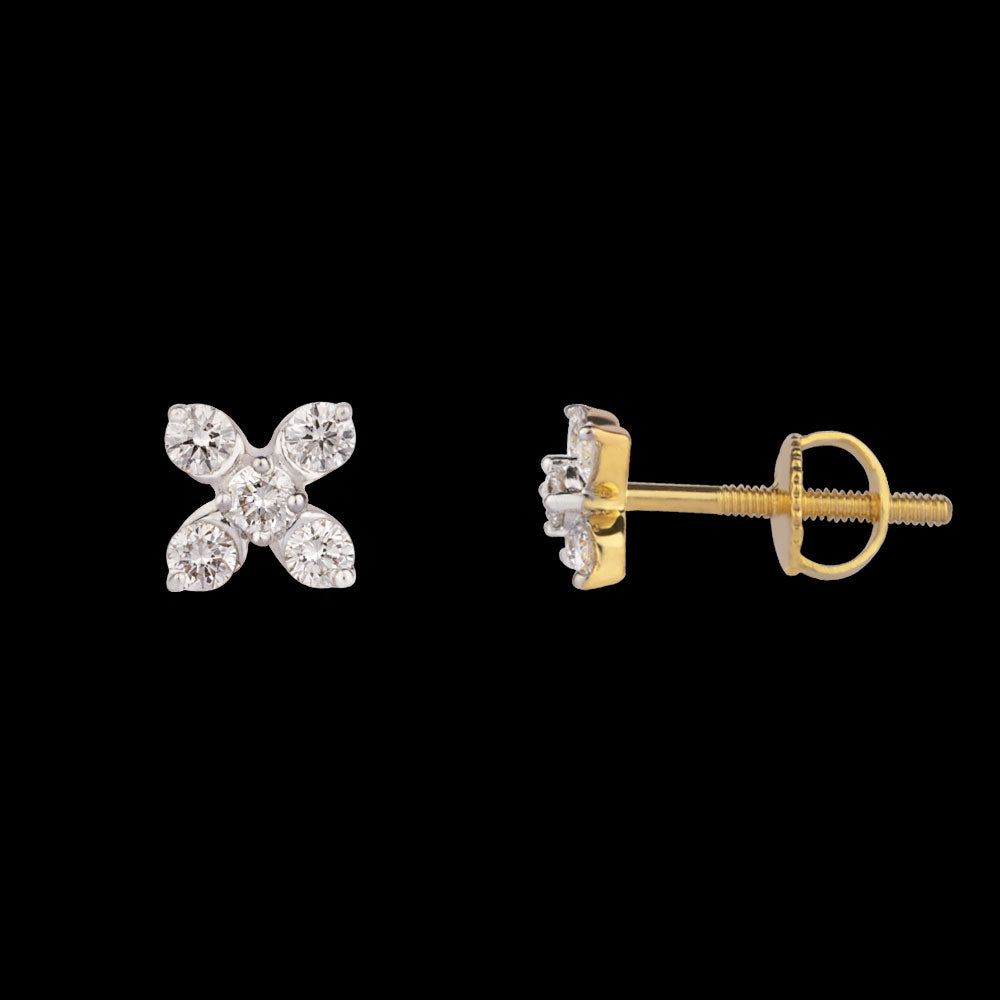 14K Rose Gold Diamond Earrings - 0.3ct VVS-VS-HI