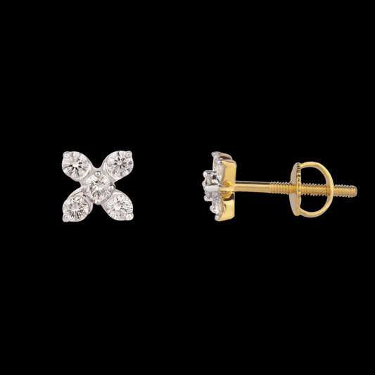 14K Rose Gold Diamond Earrings - 0.3ct VVS-VS-HI