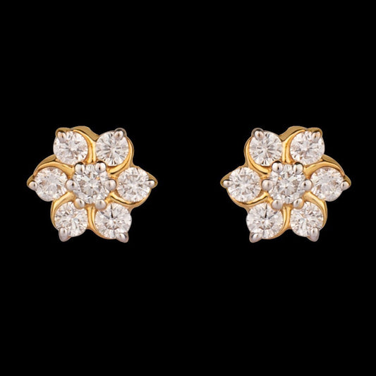 14K Yellow Gold Diamond Earrings - 0.36ct SI-GH
