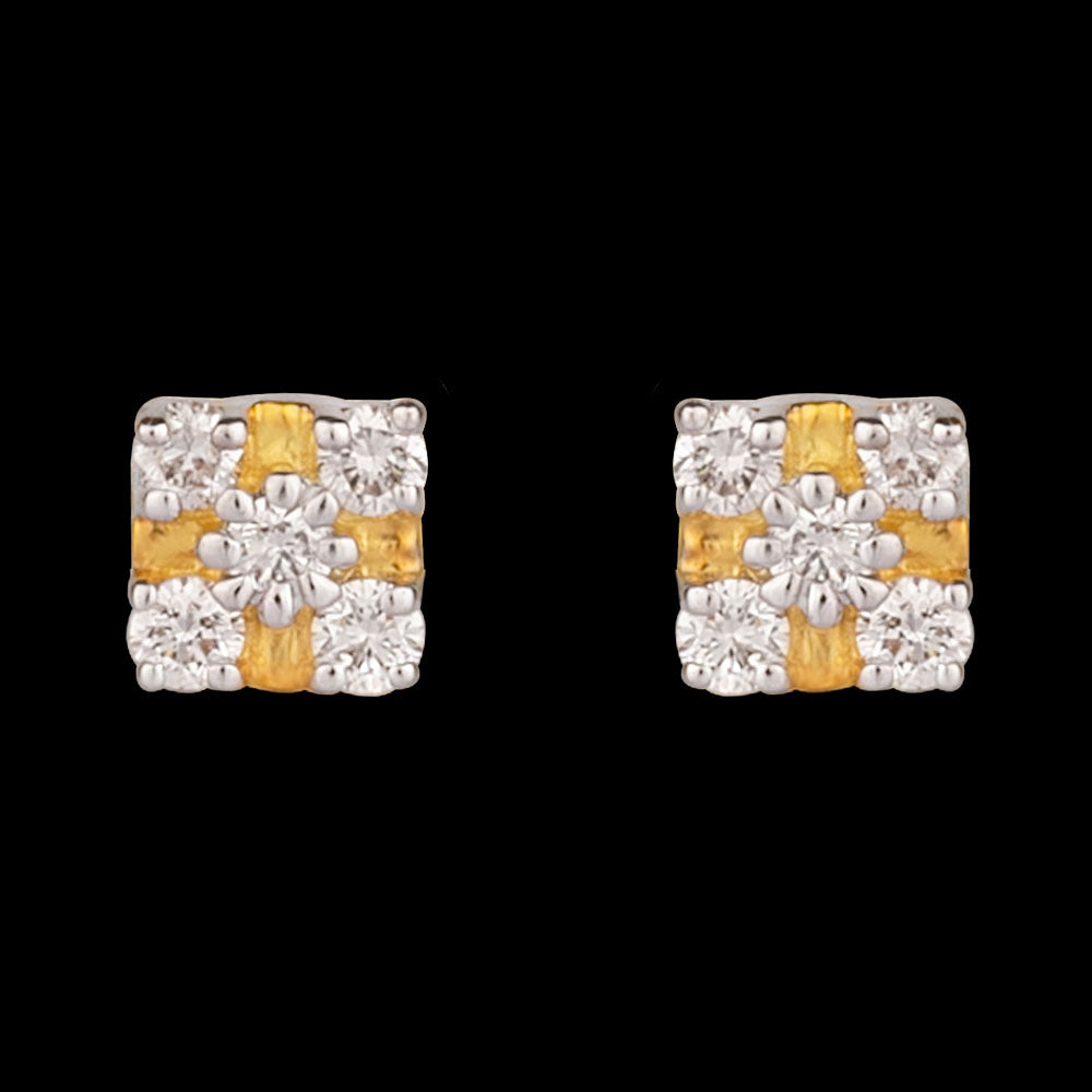 14K Yellow Gold Diamond Earrings - 0.15ct SI-GH