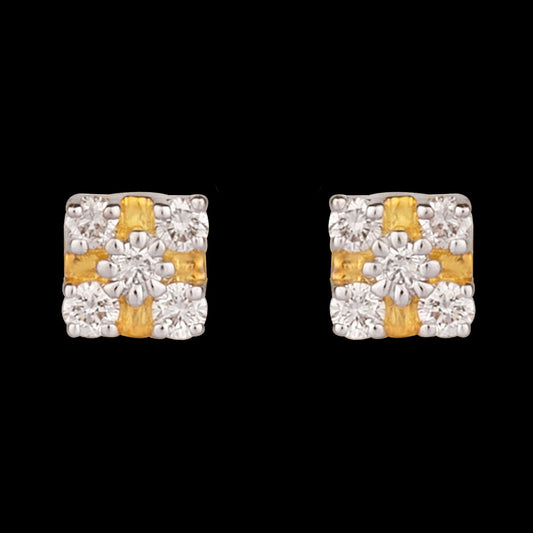14K Yellow Gold Diamond Earrings - 0.15ct SI-GH