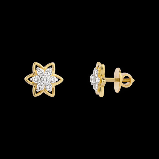 18K Yellow Gold Diamond Earrings - 0.233ct VVS-VS-GH