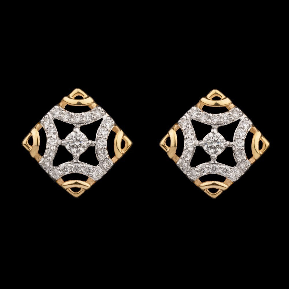 14K Yellow Gold Diamond Earrings - 0.3ct VVS-VS-GHI