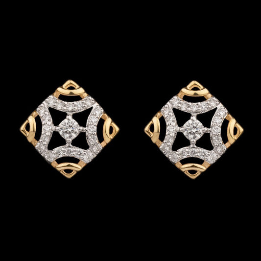 14K Yellow Gold Diamond Earrings - 0.3ct VVS-VS-GHI