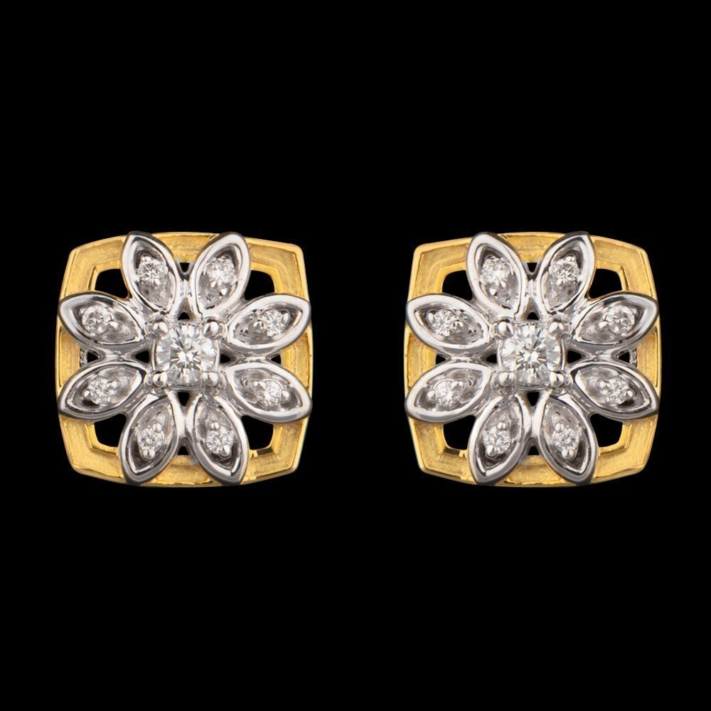 14K Yellow Gold Diamond Earrings - 0.18ct VVS-VS-GH