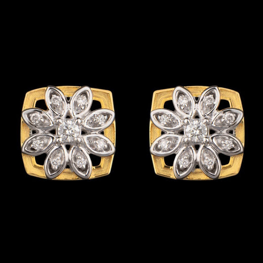 14K Yellow Gold Diamond Earrings - 0.18ct VVS-VS-GH