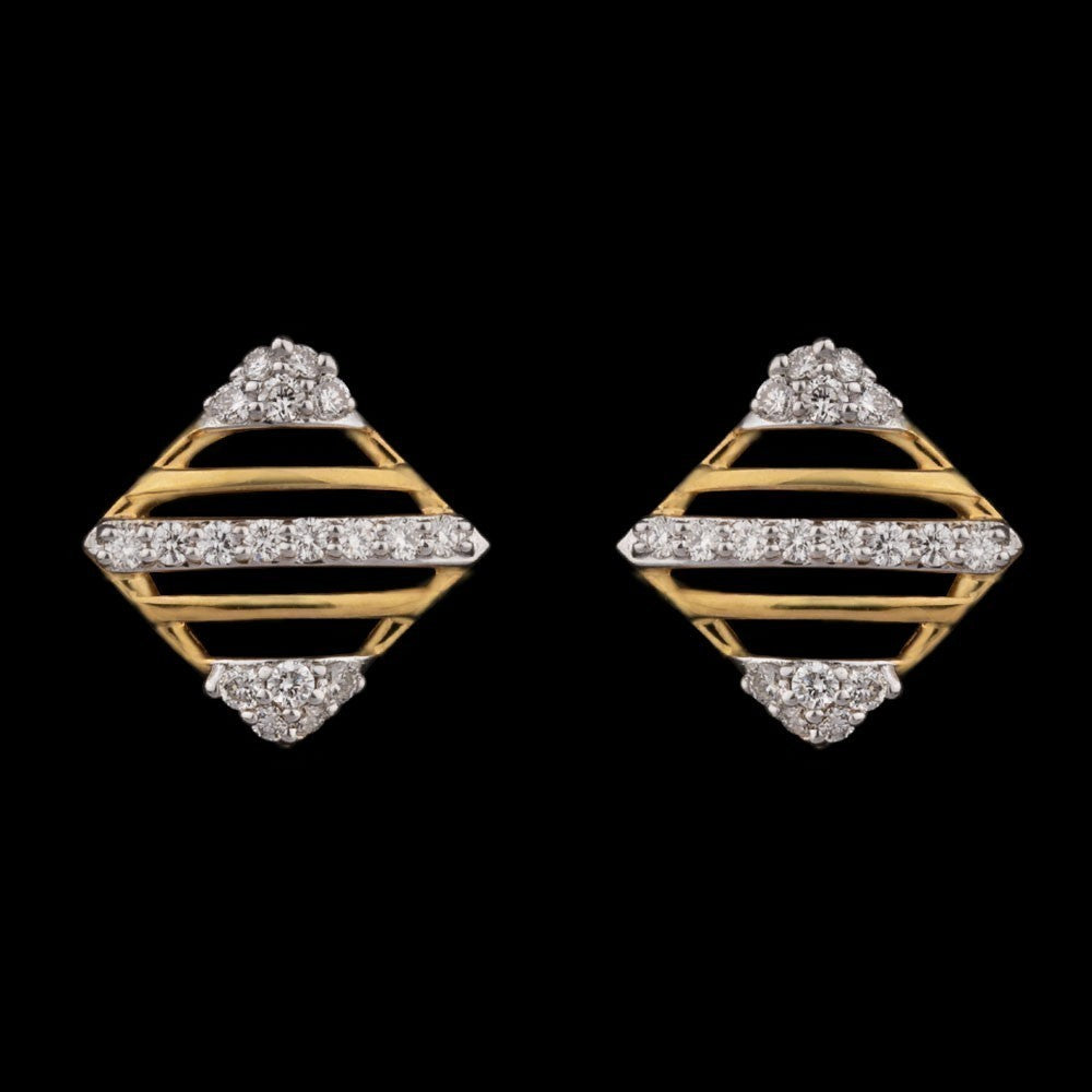 14K Yellow Gold Diamond Earrings - 0.28ct VVS-VS-GH