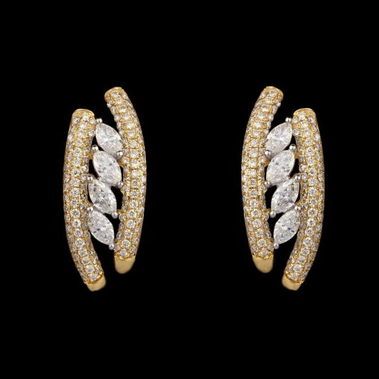 14K Yellow Gold Diamond Earrings - 1.49ct SI-HIJ