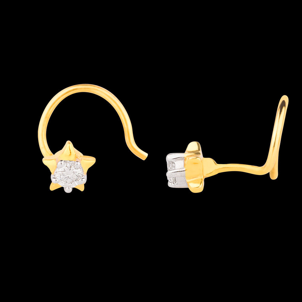 14K Rose Gold Diamond Nosepin - 0.04ct VS-GH