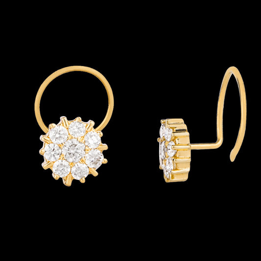 14K Yellow Gold Diamond Nosepin - 0.22ct VS-GH