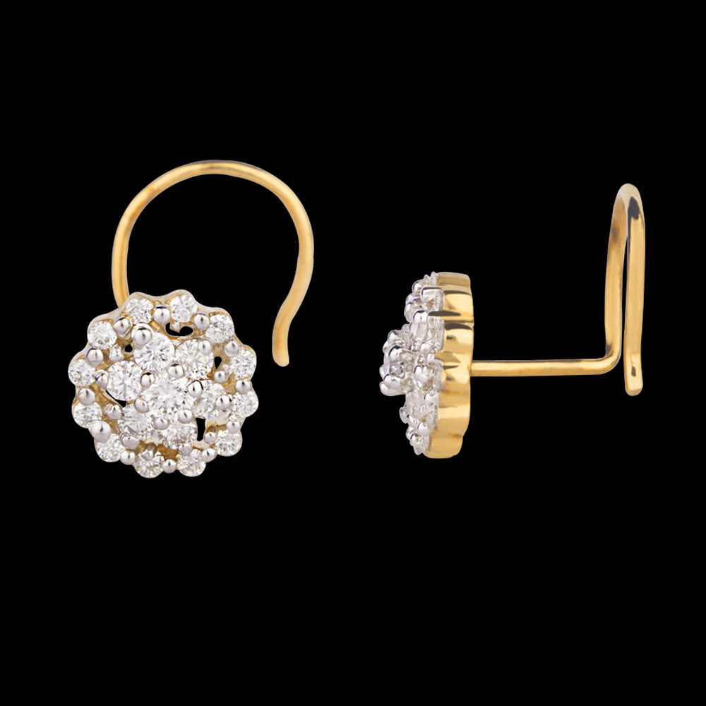 14K Yellow Gold Diamond Nosepin - 0.14ct VVS-VS-GH