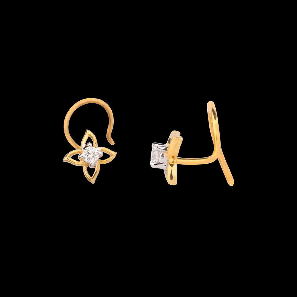 14K Yellow Gold Diamond Nosepin - 0.04ct SI-GH