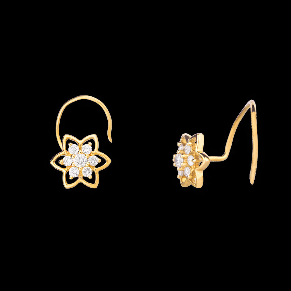 18K Yellow Gold Diamond Nosepin - 0.119ct VVS-VS-IJ