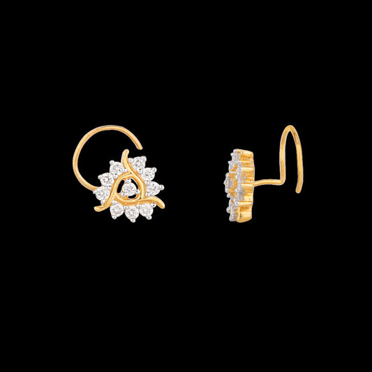 14K Yellow Gold Diamond Nosepin - 0.15ct VVS-VS-FG